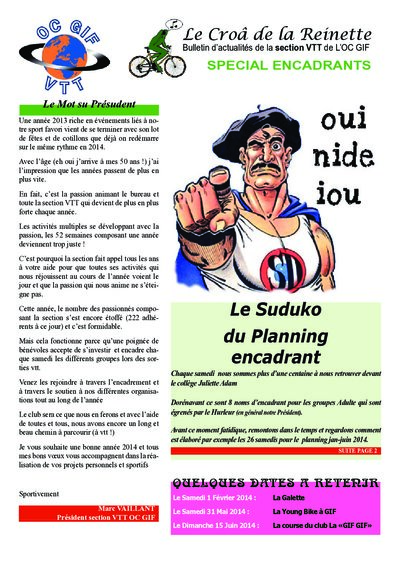 Croa n°50 bis Spécial encadrants
