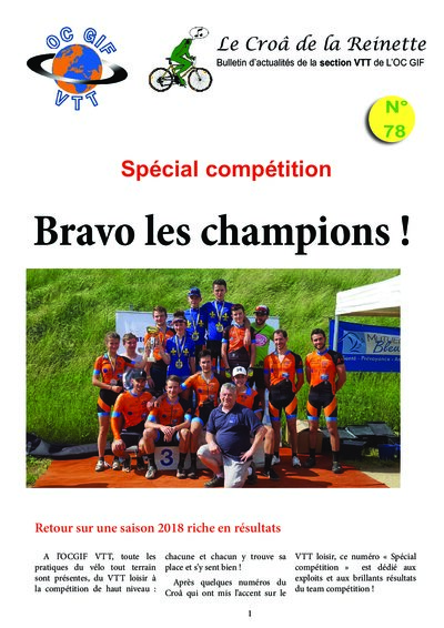 Croa n°78 Spécial compétition